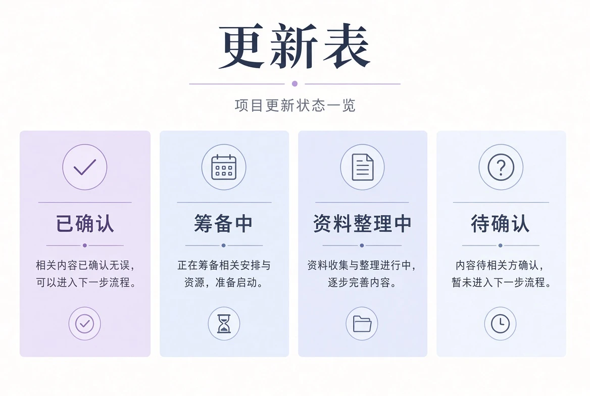 更新表
